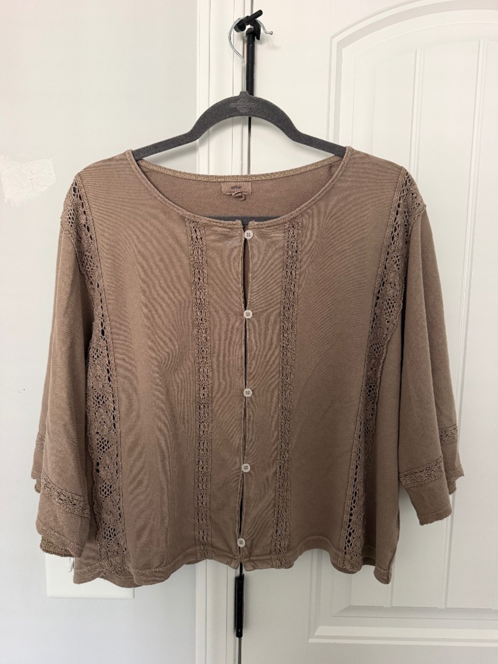 Lace button top - aerie